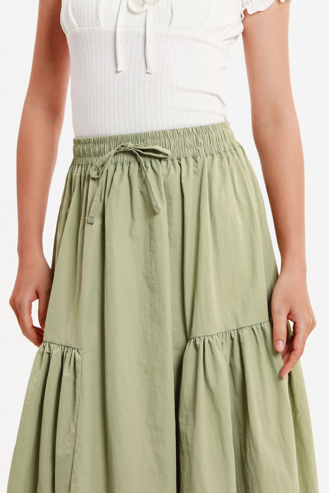 Gathered Midi Skirt | TEN11